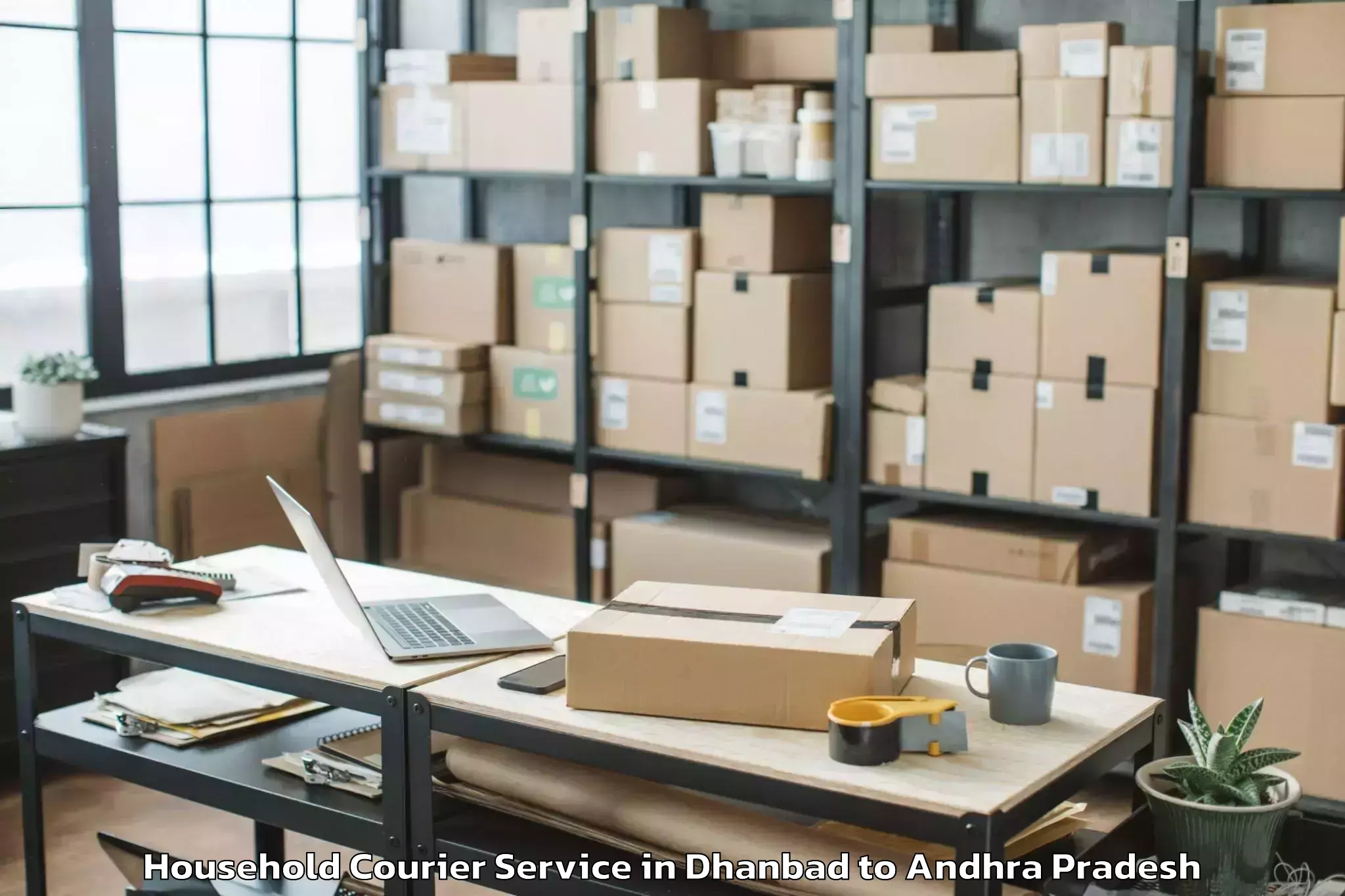 Reliable Dhanbad to Satyavedu Household Courier